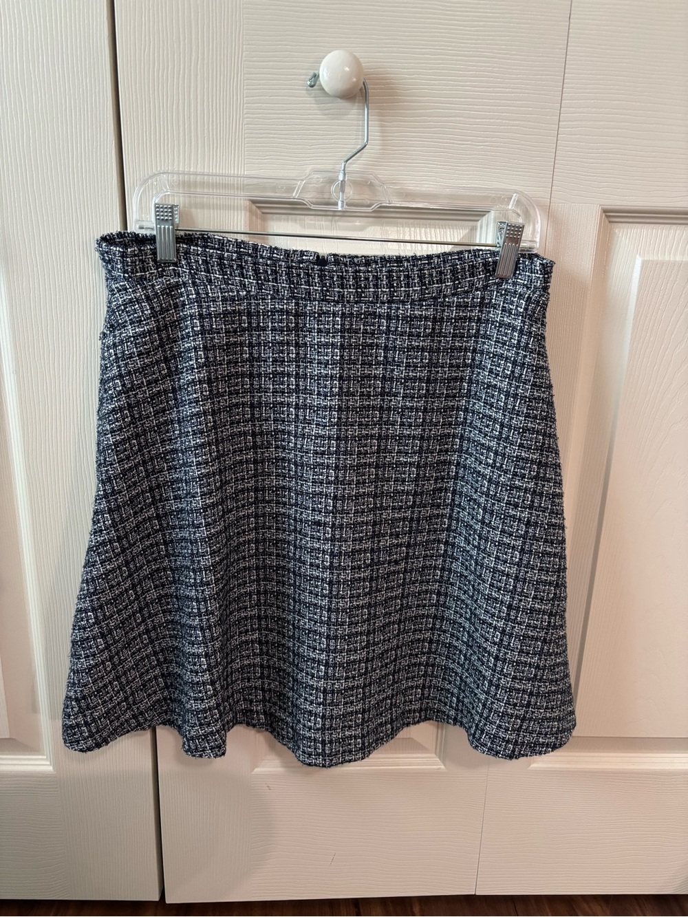 Banana Republic Black & White Tweed Skater Skirt